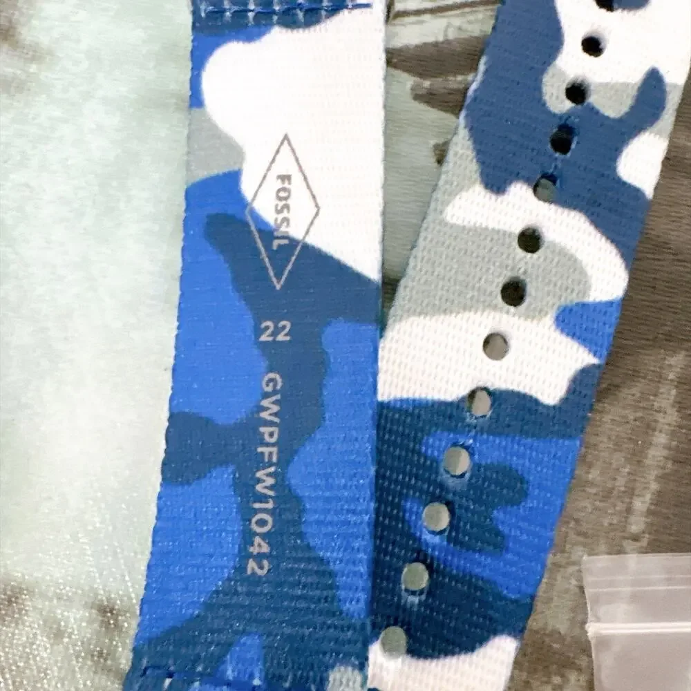 Fossil GWPFW1042 Abstract Digital Camouflage Canvas Interchangeable Watch Strap